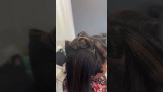 Pin curls youtubeshorts silkpressandtrimonnaturalhair [upl. by Metzger]