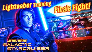 Star Wars Galactic Starcruiser Lightsaber Training Finale Fight amp Celebration Day 2 Part 4 [upl. by Sigismundo]