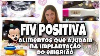 FIV POSITIVA Alimentos que ajudam na implantação do embrião Fertilização In Vitro [upl. by Urbai]