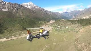 Bhutan Helicopter Ride on the Airbus Helicopters  H130  LunanaThimphu [upl. by Adnolat987]