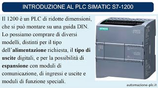 Introduzione al plc Simatic S71200 Siemens [upl. by Egag]