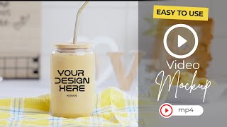 Libbey Glass Mockup free  Video Mockup [upl. by Elurd]