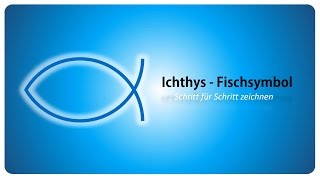 Tutorial  Ichthys  Fischsymbol  Schritt für Schritt zeichnen deutsch [upl. by Ellemac]