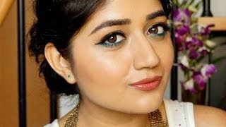 Maybelline Turquoise Colossal Kajal Tutorial  Easy Summer Eye Makeup  corallista [upl. by Osrock]