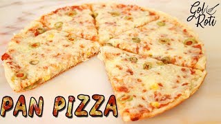 NO BAKE PIZZA 🍕 STOVE TOP PIZZA  نو بیک پِیزا  Gol Roti [upl. by Dyane233]