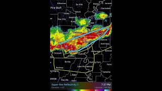 “ Active Severe Thunderstorm Warning issued across Arkansas to MS main Threat is damaging winds [upl. by Losyram]