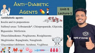 Antidiabetic agents  Insulin and its preparations  Anti diabetic drugs  synthesis of Tolbutamide [upl. by Norford]