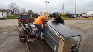 scrap metal drop off of a stove refrigerator and an air compressor [upl. by Nyladam323]