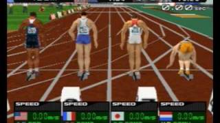 International Track amp Field 2  PSone  100m  7quot54 [upl. by Sherie]