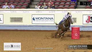 2024 AQHYA world champion barrel racing [upl. by Aihsined]