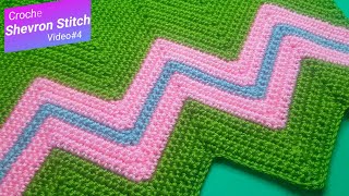 How to Crochet Chevron Stich Pattern Easy Chevron Stitch Tutorial for Beginners [upl. by Elocn]