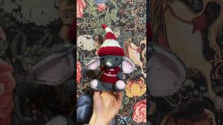 crochet Christmas mouse DIY 🐀🌲 cristmas amigurumi handmade DIY mouse crochet [upl. by Ivan]