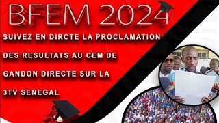 PROCLAMATION BFEM 2024 CENTRE DE GANDON 1ére tour [upl. by Trabue]