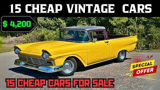 Cruise into Nostalgia 15 Classic Cars for Sale carforsale classiccars [upl. by Benjie]