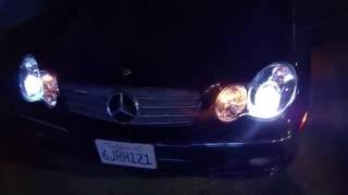 Upgrading Headlights on Mercedes C32 from Halogen to Xenon 8000K [upl. by Reifinnej]