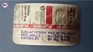 Cilacar 10mg Tablet  Cilnidipine 10mg Tablet  Cilacar 10mg Tablet Uses Benefits Dosage Review [upl. by Nnylyahs]