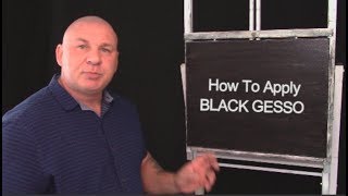 How To Apply Black Gesso  Painting Lesson For Beginners [upl. by Aynatal]