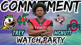 5 Star RECRUIT Trey McNutt COMMITMENT WATCH PARTY  Florida Oregon Ohio State amp Texas AM [upl. by Sashenka]