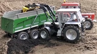 Schlüter RC Traktor im Einsatz mit Frontlader und Transport  Nordhorn Feldtage  Schlepperherz [upl. by Grof]