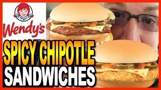 Wendys Spicy Chipotle Jr Cheeseburger and Spicy Chipotle Crispy Chicken [upl. by Yhpos]