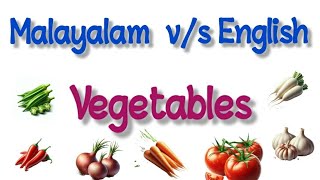 Vegetable Name  malayalam vs english  easy learning [upl. by Yatzeck]