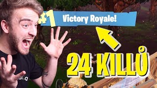 24 KILLŮ V SOLO SQUADECH  Fortnite Battle Royale [upl. by Agbogla]