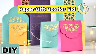 DIY Paper Gift Box For Eid  Gift Ideas For Eid Eid Decoration Idea 2023  Ramadan Decoration Idea [upl. by Aggappora]