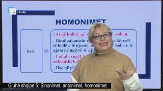 Gjuhë shqipe 5  Sinonimet antonimet homonimet [upl. by Tloh384]