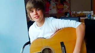 Justin Bieber 2009 15 years old quotLonely Girlquot Acoustic at Seventeen Magazine [upl. by Stenger]