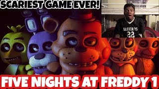 PLAYING FIVE NIGHTS AT FREDDYS 1 SCARIEST GAME EVER [upl. by Shirl]