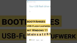 Wie man ein bootfähiges FlashLaufwerk zur Installation von Windows 11 erstellt shorts short [upl. by Assirac]