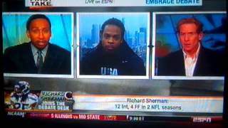 Richard Sherman VS Skip Bayless UNEDITED [upl. by Retsevel897]