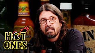 Dave Grohl Makes a New Friend While Eating Spicy Wings  Hot Ones [upl. by Fulviah]