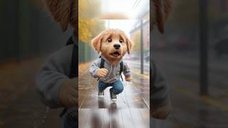 A bad day for cute puppy but 😓😨 ai dog aidog cute puppy cartoon aiart funny story [upl. by Euqinad]