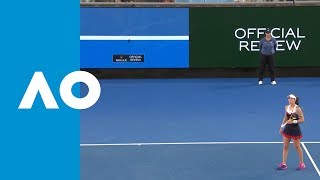 HawkEye assist hands Konta second set 2R  Australian Open 2019 [upl. by Anayia588]