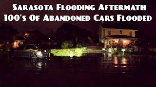 Hundreds Of Flooded Cars Abandoned In Sarasota In Flooding Aftermath [upl. by Clabo]