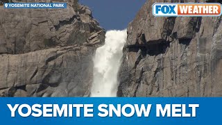 Record Snowpack Releases 239 Billion Gallons of Water Around Yosemite Rare Spring Closure [upl. by Ardnait]