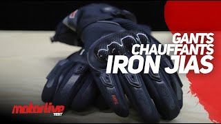 Gants Chauffants IRON JIAS AXE02H  TEST MOTORLIVE ÉQUIPEMENT [upl. by Kcirad]