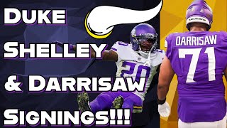 Vikings Sign Duke Shelley Christian Darrisaws Extension [upl. by Winton660]