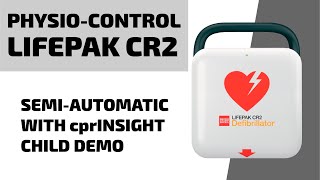 PhysioControl LIFEPAK CR2 AED  SemiAutomatic Child CPR with cprINSIGHT [upl. by Araz]