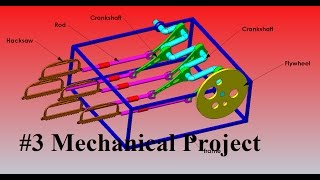 Crankshaft Operated Multi Hacksaw Machine Mechanical Project [upl. by Mcgill360]