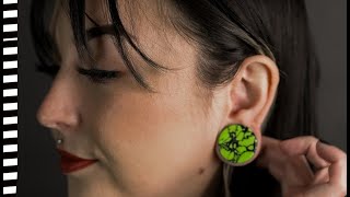 Green Howlite Stone Plugs  UrbanBodyJewelrycom [upl. by Aikat]