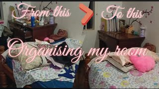 My first vlog  organising my room 🗑️📚🧹 Vlog 1🩷 [upl. by Hazlett707]