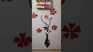 Easy wall paintingwalldecor walldecor homedecor shorts [upl. by Rehpinej]