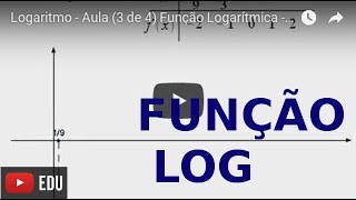 Logaritmo  Aula 3 de 4 Função Logarítmica  logarithmic function [upl. by Echikson844]