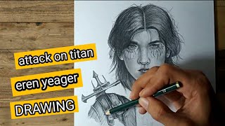 Drawing eren yeager  attack on Titan  shingeki no kyojin [upl. by Annayehc379]