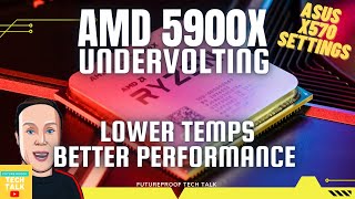 Ryzen 5900x Undervolt Bios Settings Lower Temps Better Performance [upl. by Einnep]