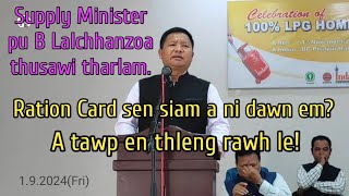 Pu B Lalchhanzoa Minister Supply Department thusawi [upl. by Hulen]