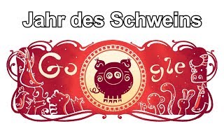 Mond Neujahr Frühlingsfest 2019  MondNeujahr 2019 Google Doodle [upl. by Notneuq]