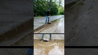 S03812 Unclogging a storm drain after rain in Germany shorts [upl. by Avrom502]